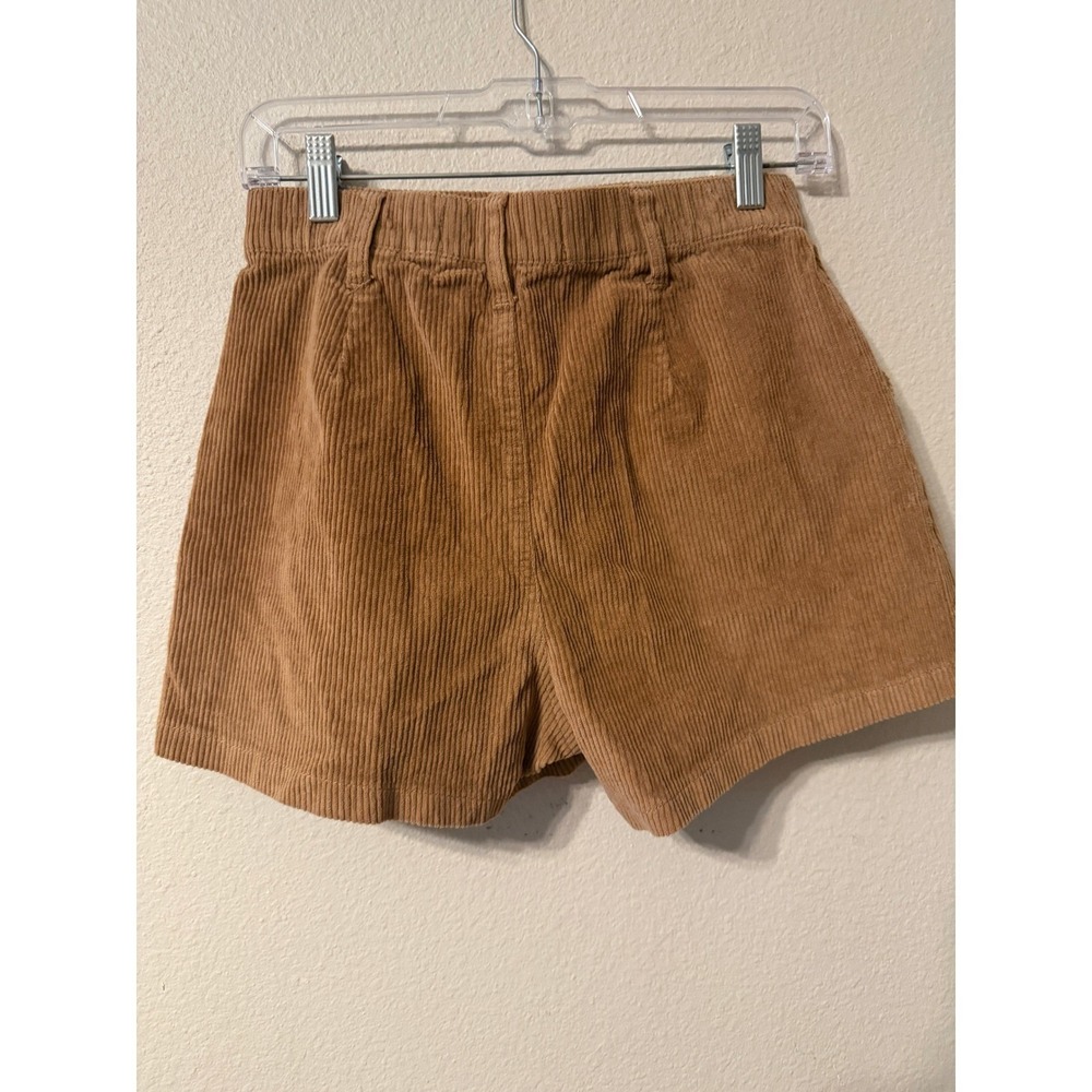 Hollister Ultra High Rise Corduroy Shorts Women's Size Small Tan - Picture 3 of 5